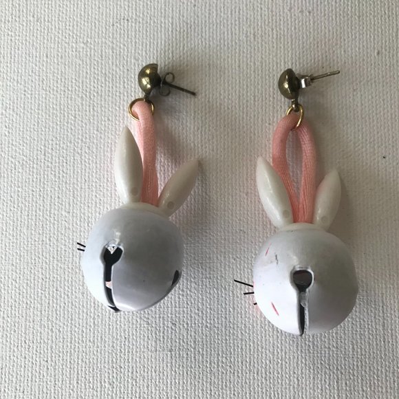 Bunny Rabbit Earrings Posts Vintage Easter - Picture 10 of 10